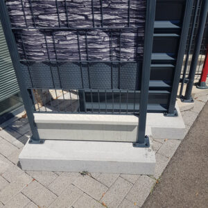 KIT Poteau à clips Gris + Platine + Visserie