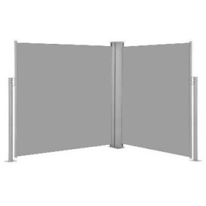 Store en L gris, longueur maxi 6m, hauteurs de 100 à 170cm