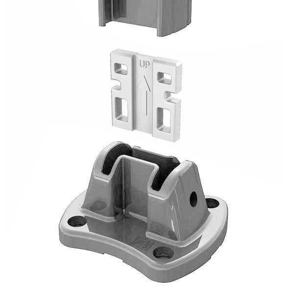 Platine EASYCLIP à visser, Gris