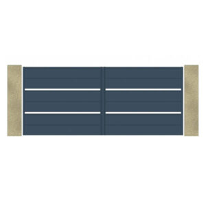 Portail MODERN lames ajourées