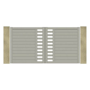 Portail AJOURÉ 1/3 ajouré Vertical central